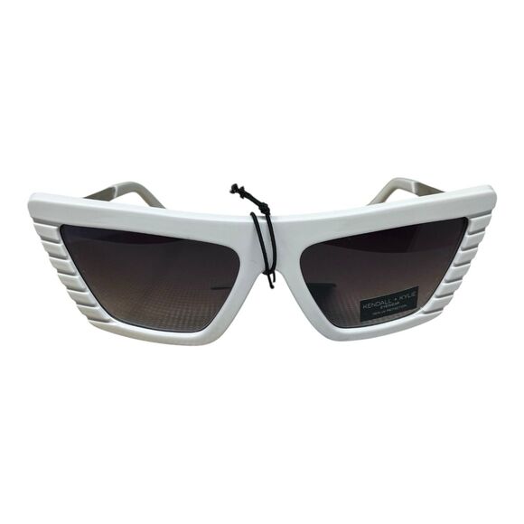 Kendall Kylie White Cat‎ Eye Sunglasses Y2K Glam Oversized Chic Womens Fashion main image 7